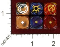 Dice : MINT42 CHESSEX CUSTOM FOR POSTWORLDGAMES TOOLCARDS2 SOLOMON GUILD EBON TOWER