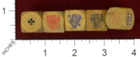 Dice : MINT44 UNKNOWN WOODEN POKER