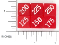 Dice : NON NUMBERED CLEAR SHARP SOLID UNKNOWN 125 150 175 200 225 250 01