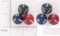 Dice : NON NUMBERED OPAQUE ROUNDED IRIDESCENT THINK GEEK DICE 01