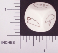 Dice : NON NUMBERED OPAQUE ROUNDED SOLID CHESSEX WEATHER 01