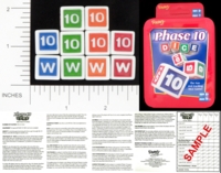 Dice : NON NUMBERED OPAQUE ROUNDED SOLID FUNDEX PHASE 10 01