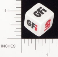 Dice : NON NUMBERED OPAQUE ROUNDED SOLID GAMESTATION DICE ROLL GFI