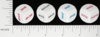 Dice : NON NUMBERED OPAQUE ROUNDED SOLID KOPLOW TURKISH GERMAN FRENCH SPANISH NUMBER WORDS SEVEN TO TWELVE 01