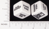 Dice : NON NUMBERED OPAQUE ROUNDED SOLID LADY SOVEREIGN PUBLIC WARNING 01