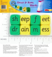 Dice : NON NUMBERED OPAQUE ROUNDED SOLID LDALEARNING DOT COM ONSET AND RIME WORDS 01
