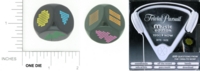 Dice : NON NUMBERED OPAQUE ROUNDED SOLID PARKER BROTHERS TRIVIAL PURSUIT BITE SIZE MUSIC 01