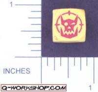 Dice : NON NUMBERED OPAQUE ROUNDED SOLID Q WORKSHOP ORC SCATTER 03