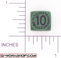 Dice : NON NUMBERED OPAQUE ROUNDED SOLID Q WORKSHOP RUNIC ARTILLERY 02