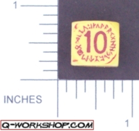 Dice : NON NUMBERED OPAQUE ROUNDED SOLID Q WORKSHOP RUNIC ARTILLERY 03