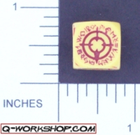 Dice : NON NUMBERED OPAQUE ROUNDED SOLID Q WORKSHOP RUNIC SCATTER 02