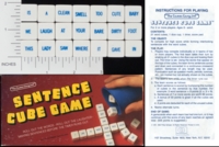 Dice : NON NUMBERED OPAQUE ROUNDED SOLID THE GAMES GANG SENTENCE CUBE GAME 01