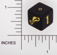 Dice : NON NUMBERED OPAQUE ROUND SOLID WIZARDS OF THE COAST DREAMBLADE 01