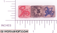 Dice : NUMBERED CLEAR ROUNDED SOLID Q WORKSHOP CALL OF CTHULHU 01
