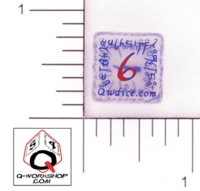 Dice : NUMBERED CLEAR ROUNDED SOLID Q WORKSHOP ELVEN II 02