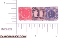 Dice : NUMBERED CLEAR ROUNDED SOLID Q WORKSHOP FADING SUNS 01