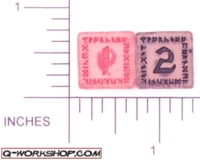 Dice : NUMBERED CLEAR ROUNDED SOLID Q WORKSHOP RUNIC II 01