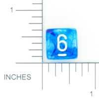 Dice : NUMBERED CLEAR ROUNDED SWIRL CHESSEX NEBULA 03