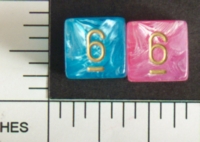 Dice : NUMBERED OPAQUE ROUNDED IRIDESCENT CHESSEX EASTER
