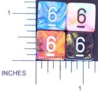 Dice : NUMBERED OPAQUE ROUNDED IRIDESCENT CHESSEX MENAGERIE 02