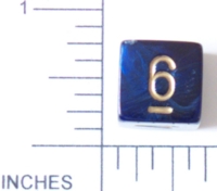 Dice : NUMBERED OPAQUE ROUNDED IRIDESCENT CHESSEX SCARAB