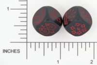 Dice : NUMBERED OPAQUE ROUNDED SOLID IMPACT MINIATURES BLOOD BOWL 01