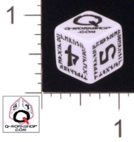 Dice : NUMBERED OPAQUE ROUNDED SOLID Q WORKSHOP 02