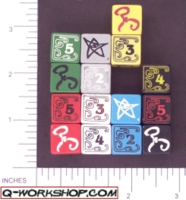 Dice : NUMBERED OPAQUE ROUNDED SOLID Q WORKSHOP CALL OF CTHULHU 01