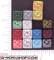 Dice : NUMBERED OPAQUE ROUNDED SOLID Q WORKSHOP CALL OF CTHULHU 02