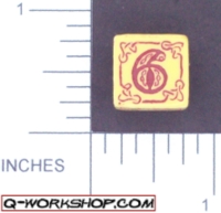 Dice : NUMBERED OPAQUE ROUNDED SOLID Q WORKSHOP CELTIC 02
