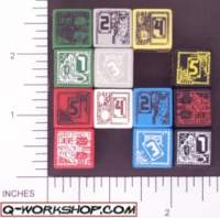 Dice : NUMBERED OPAQUE ROUNDED SOLID Q WORKSHOP CHIP 02