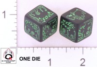 Dice : NUMBERED OPAQUE ROUNDED SOLID Q WORKSHOP CTHULHU DICE OF DOOM 01