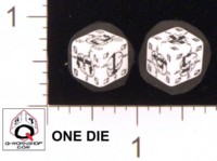 Dice : NUMBERED OPAQUE ROUNDED SOLID Q WORKSHOP DOGTAG BATTLE GERMAN 01