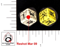 Dice : NUMBERED OPAQUE ROUNDED SOLID Q WORKSHOP DOGTAG BATTLE SOVIET 01