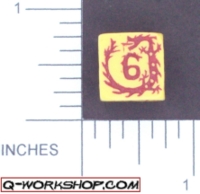Dice : NUMBERED OPAQUE ROUNDED SOLID Q WORKSHOP DRAGON 02