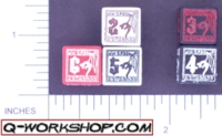 Dice : NUMBERED OPAQUE ROUNDED SOLID Q WORKSHOP DRAGON II 02