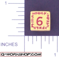 Dice : NUMBERED OPAQUE ROUNDED SOLID Q WORKSHOP RUNIC 02