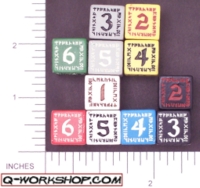 Dice : NUMBERED OPAQUE ROUNDED SOLID Q WORKSHOP RUNIC II 01