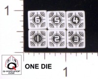 Dice : NUMBERED OPAQUE ROUNDED SOLID Q WORKSHOP THOMAS PASIEKA CROSSHAIRS 01