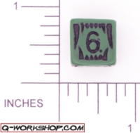 Dice : NUMBERED OPAQUE ROUNDED SOLID Q WORKSHOP WOLF 02
