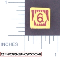 Dice : NUMBERED OPAQUE ROUNDED SOLID Q WORKSHOP WOLF 03