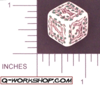 Dice : NUMBERED OPAQUE ROUNDED SOLID Q WORKSHOP WOOD 02
