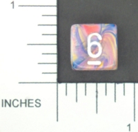 Dice : NUMBERED OPAQUE ROUNDED SWIRL CHESSEX MENAGERIE 01