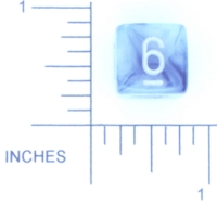 Dice : NUMBERED OPAQUE ROUNDED SWIRL CHESSEX PHANTOM 01