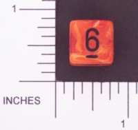 Dice : NUMBERED OPAQUE ROUNDED SWIRL CHESSEX VORTEX 02