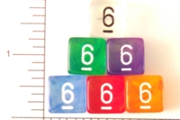 Dice : NUMBERED TRANSLUCENT ROUNDED CHESSEX BOREALIS 1