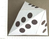 Dice : PAPER D06 MY DESIGN TRIAKIS TETRAHEDRON PIPPED