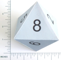 Dice : PAPER D08 NUMBERED