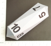 Dice : PAPER D10 CRYSTAL CASTE