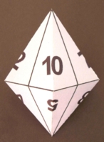 Dice : PAPER D10 MY DESIGN NUMBERED